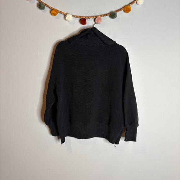 Varley black ribbed Milton Sweat pullover sweatshirt - Picture 7 of 7